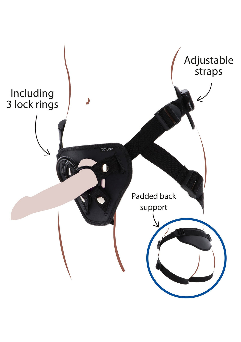 Full harness with black strap