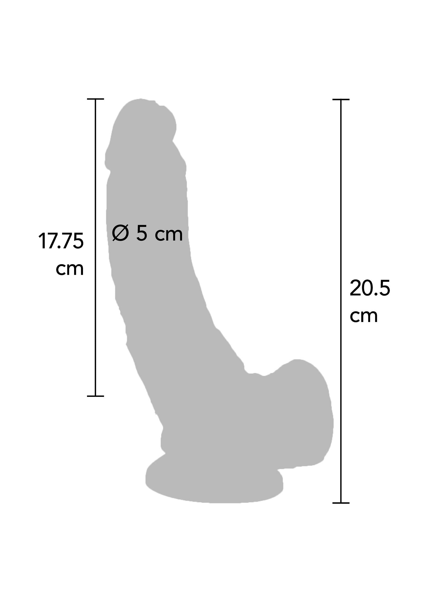 Dildo vibrante in PVC da 20,5 cm color carne