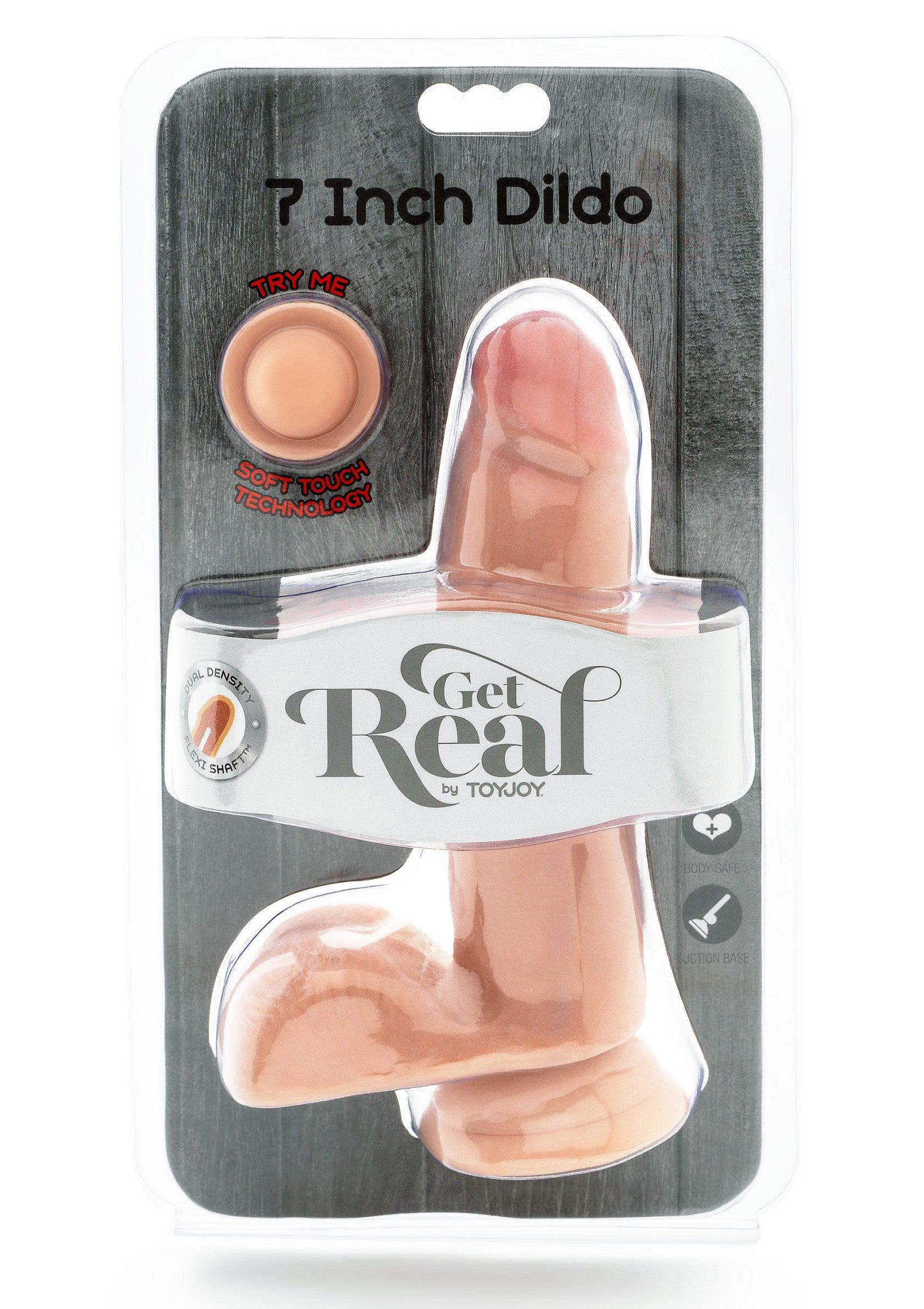 Dildo a doppia densità in TPE, 18 cm, effetto pelle