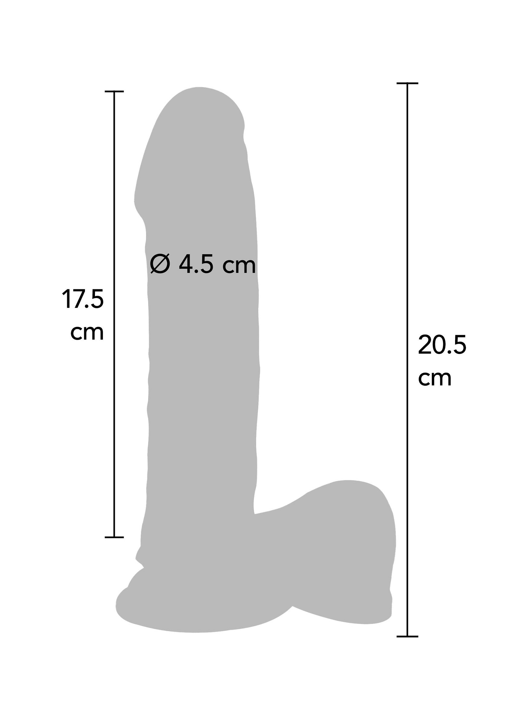 Dildo a doppia densità 20 cm in TPE colore pelle