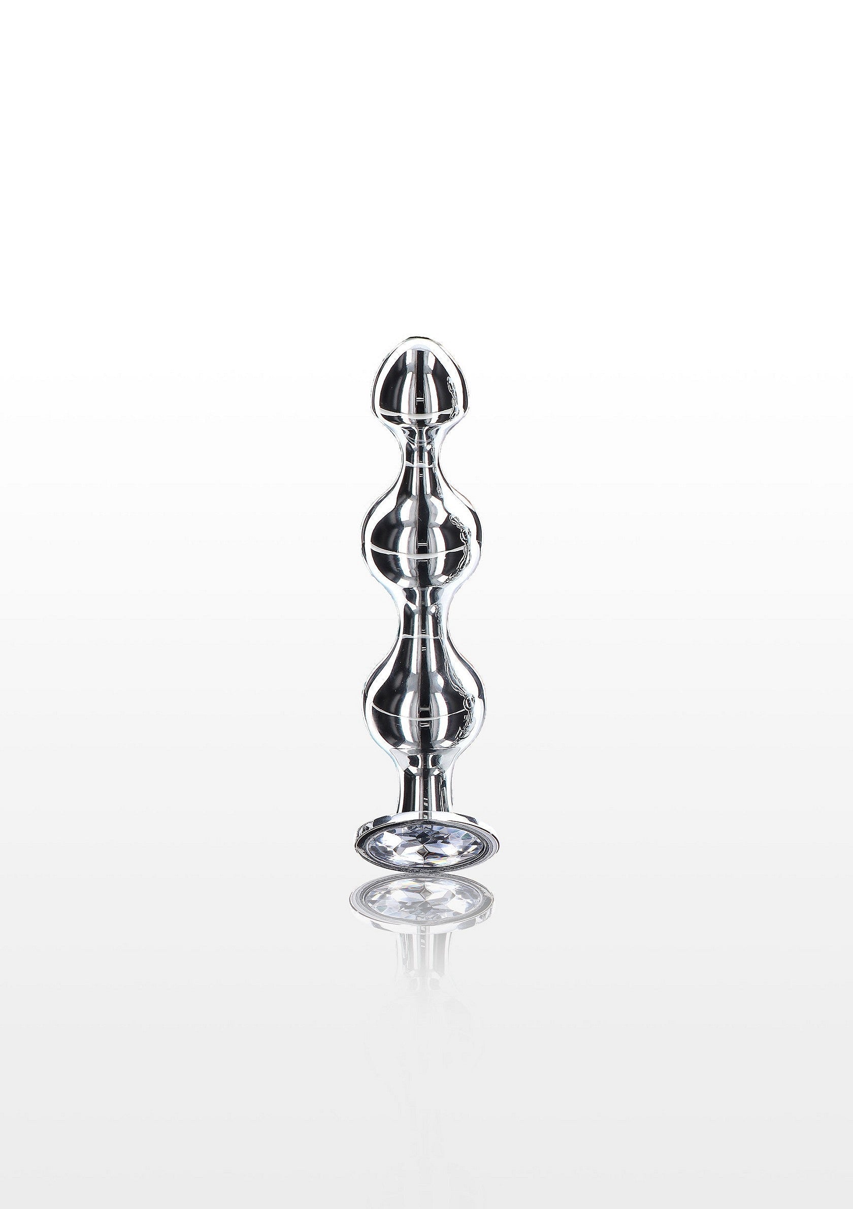 Small silver diamond star beads