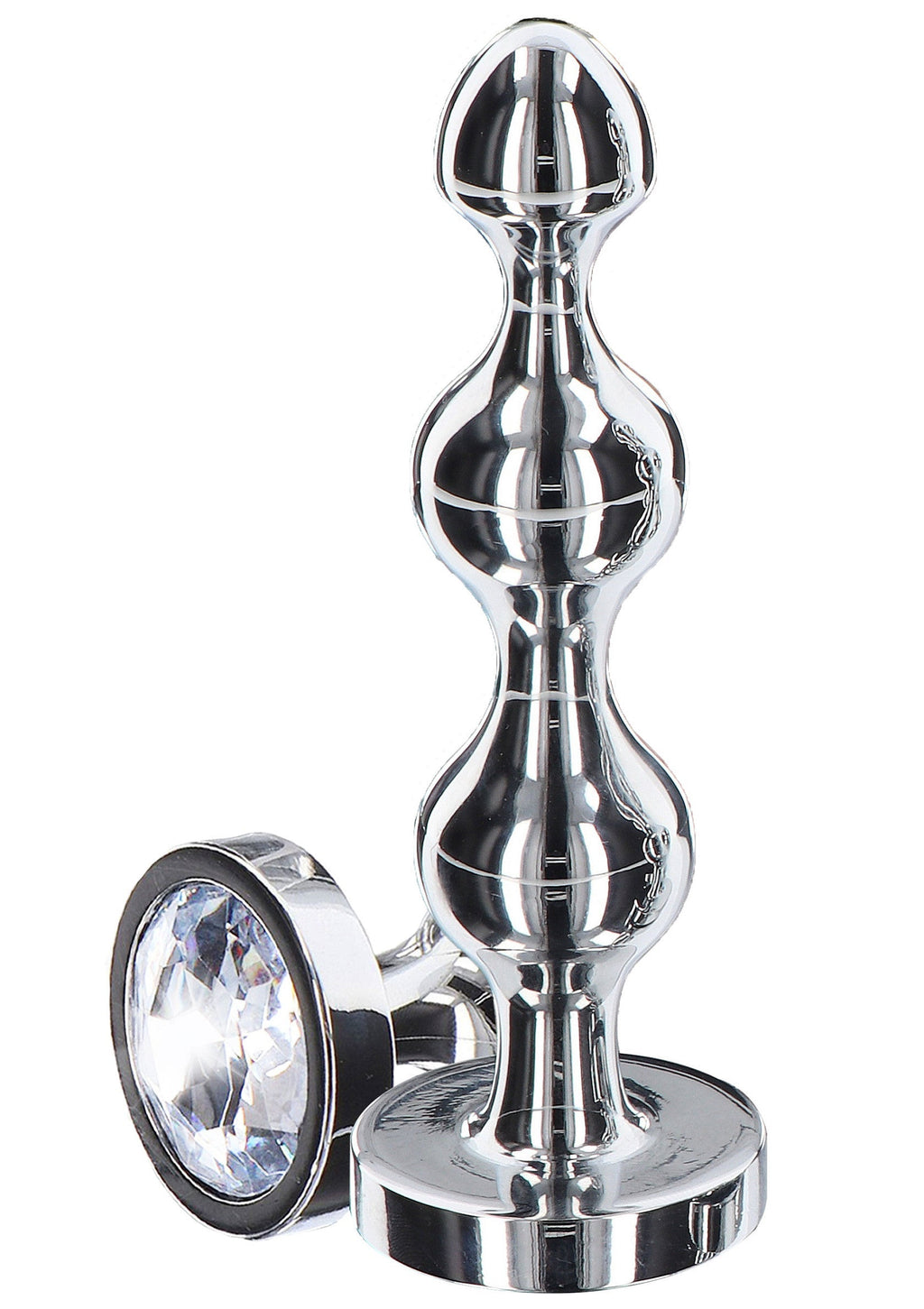 Large silver star-shaped diamond beads
