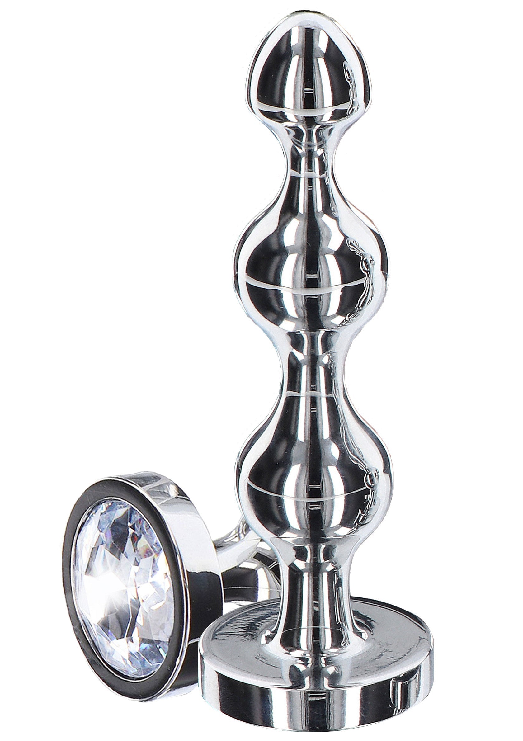 Large silver star-shaped diamond beads