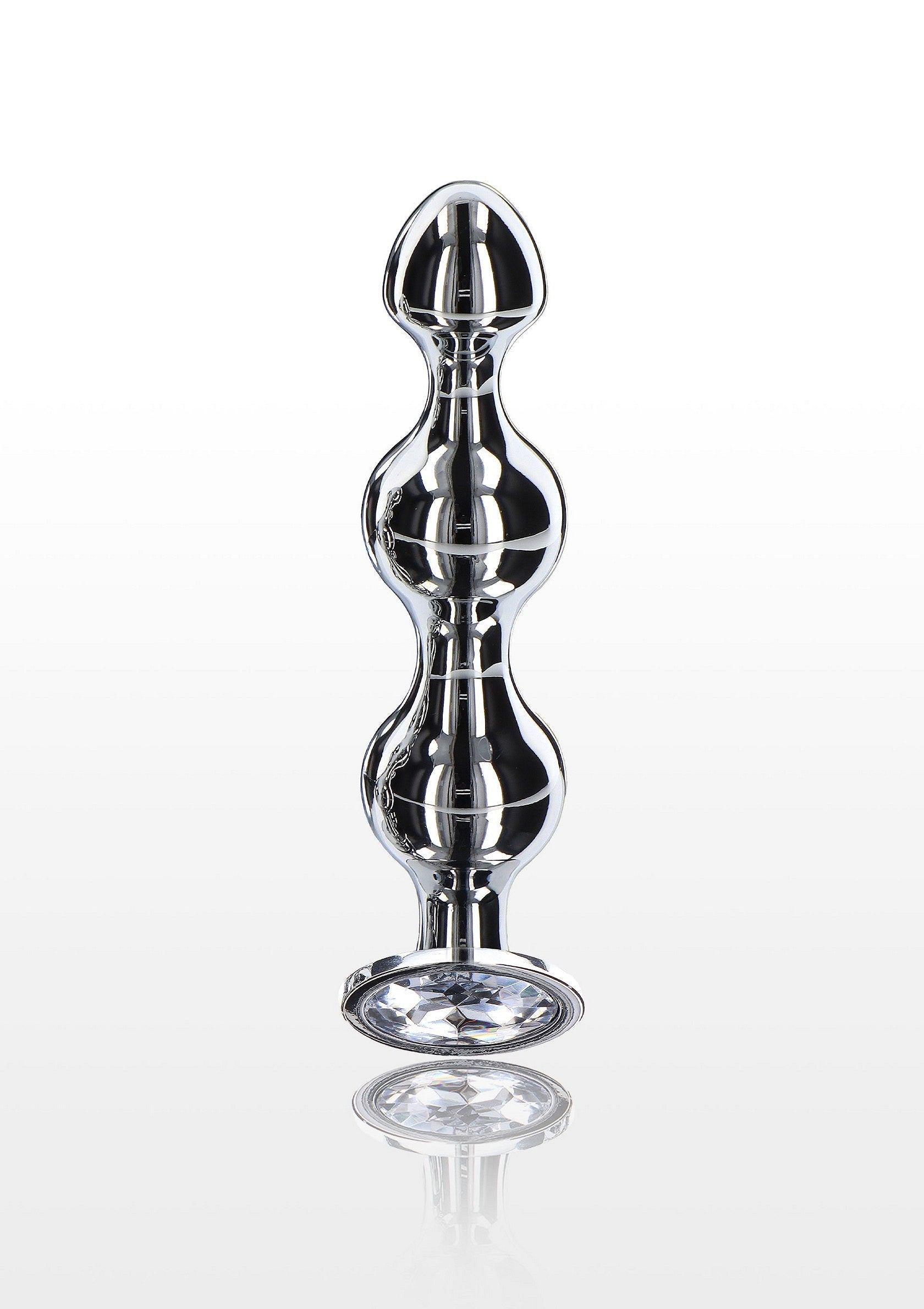 Large silver star-shaped diamond beads