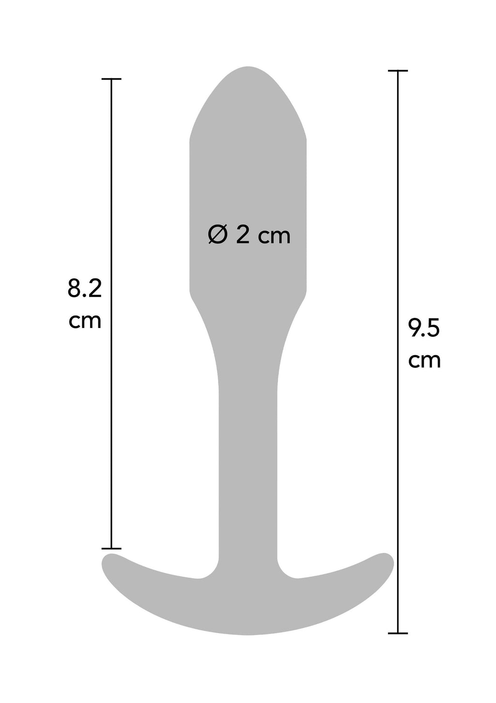 Plug anale piccolo nero liscio