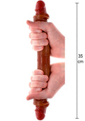 Doppio Dong Silicone Prepuzio 35 cm caramello