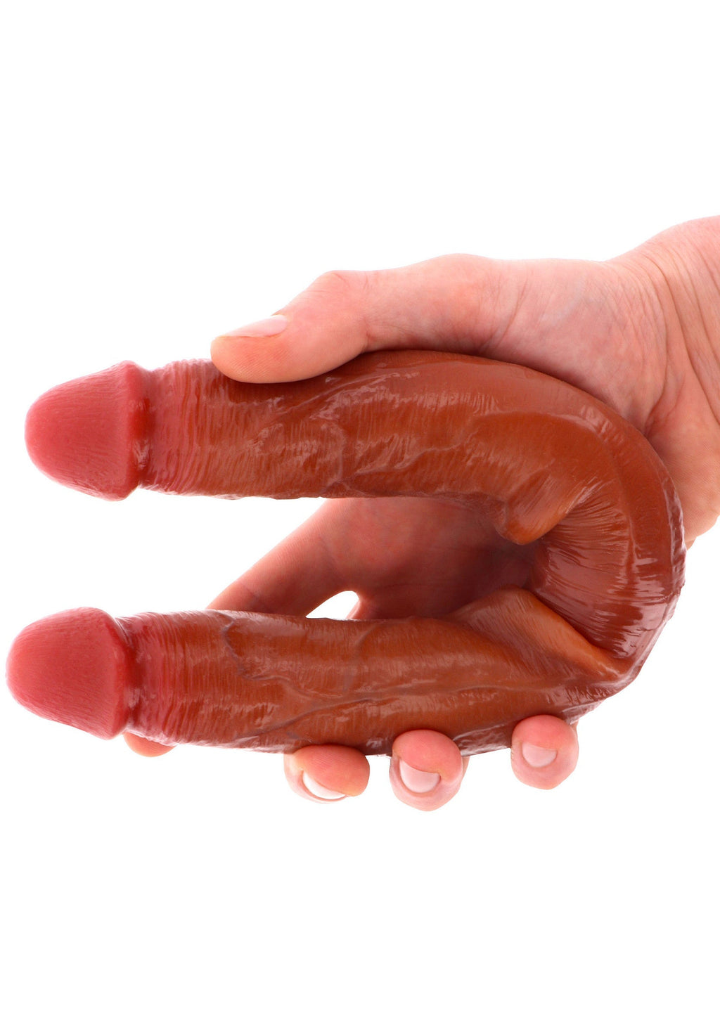 Doppio Dong Silicone Prepuzio 35 cm caramello