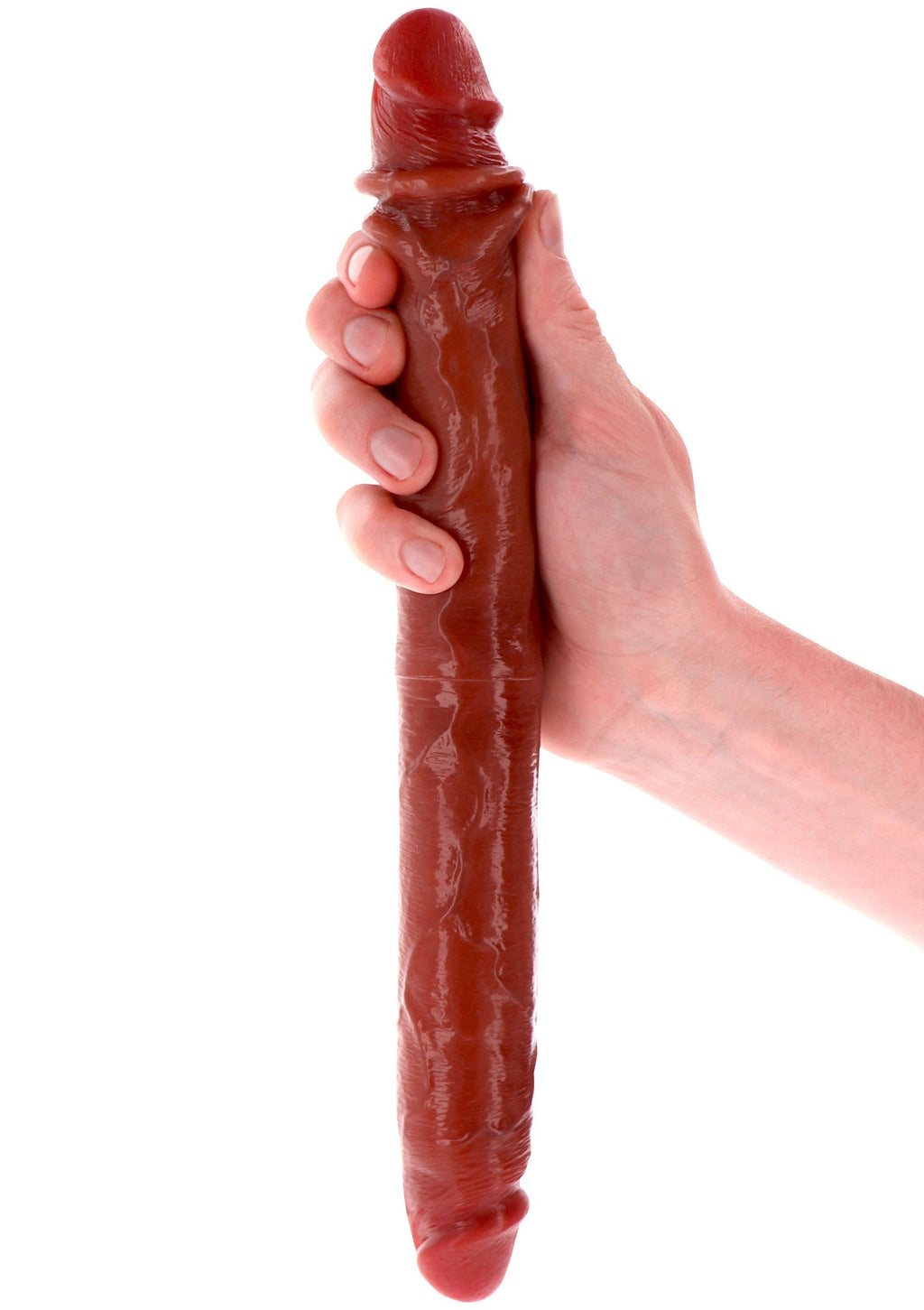 Doppio Dong Silicone Prepuzio 35 cm caramello
