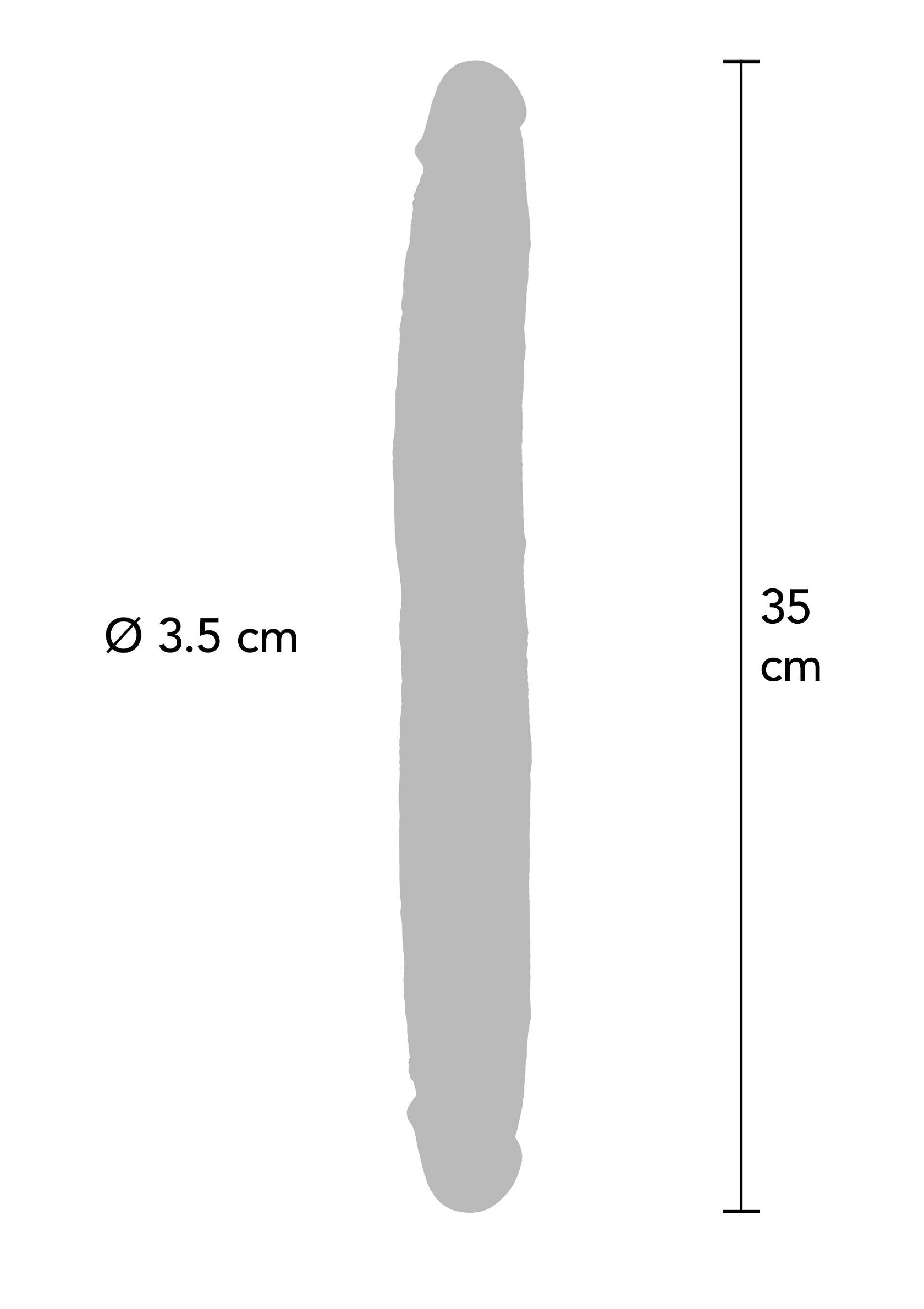Doppio Dong Silicone Prepuzio 35 cm caramello