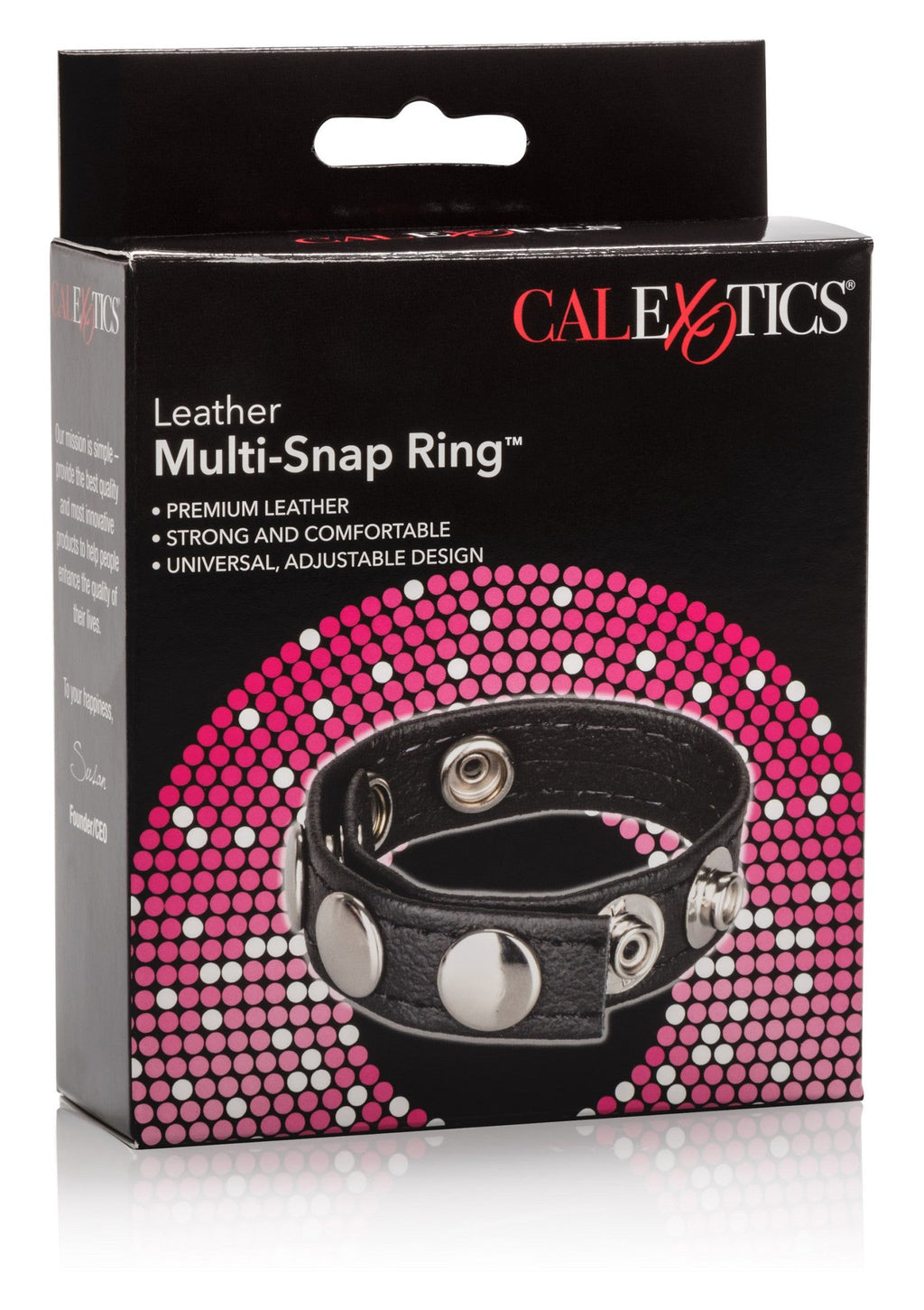 Anello bondage multiplo in pelle nero