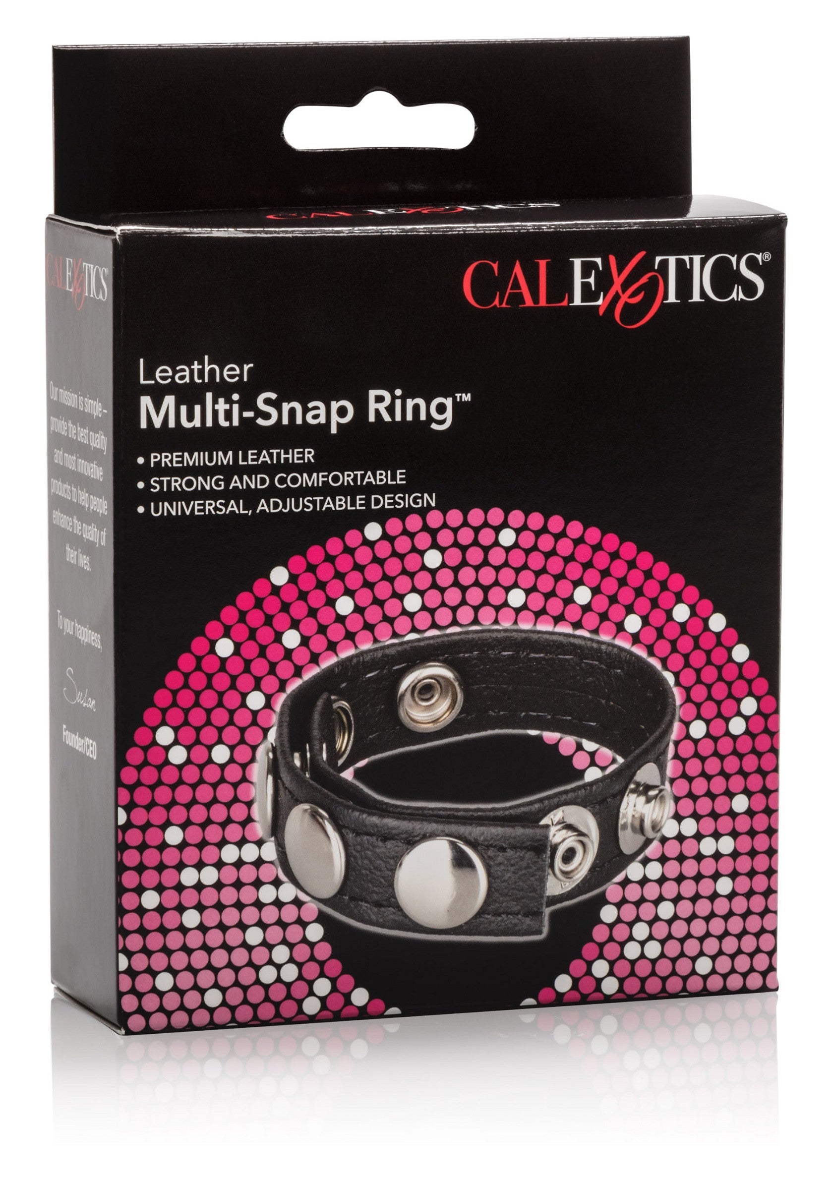 Anello bondage multiplo in pelle nero