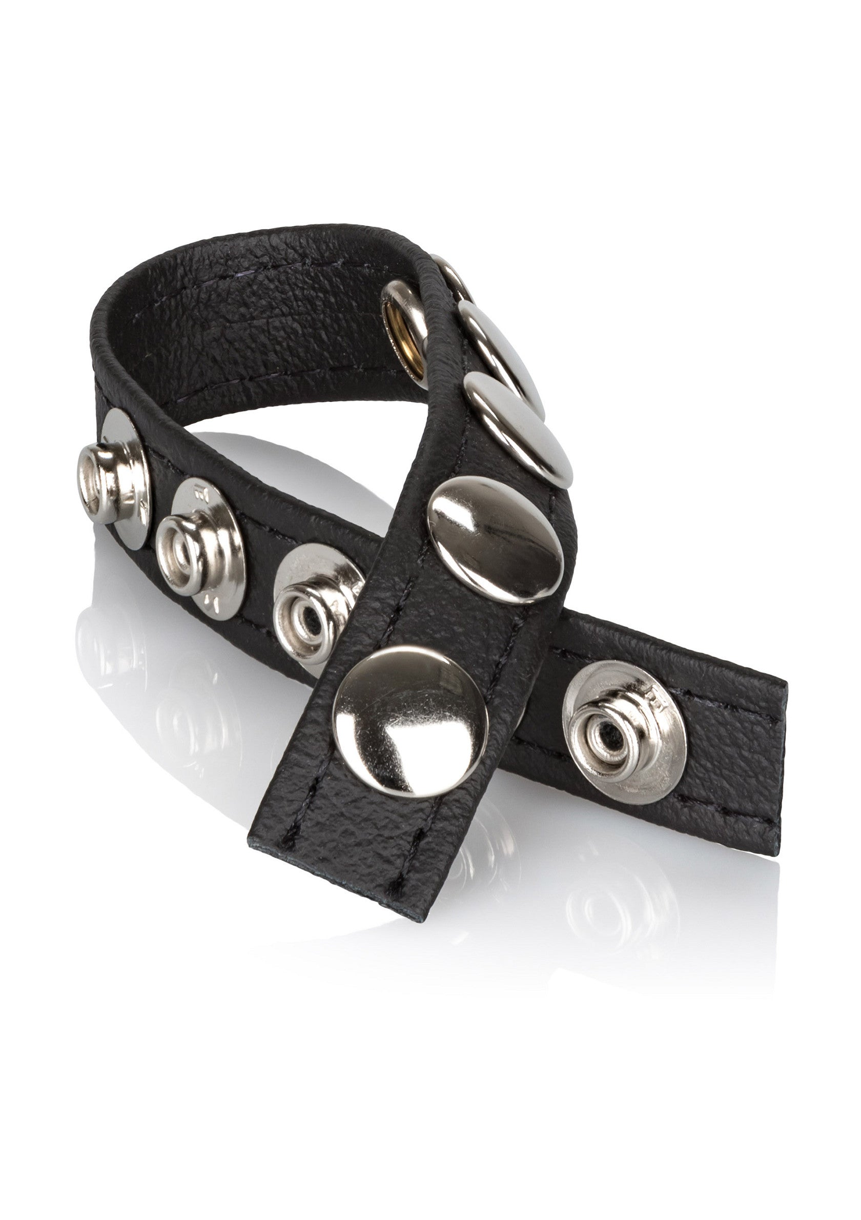 Anello bondage multiplo in pelle nero