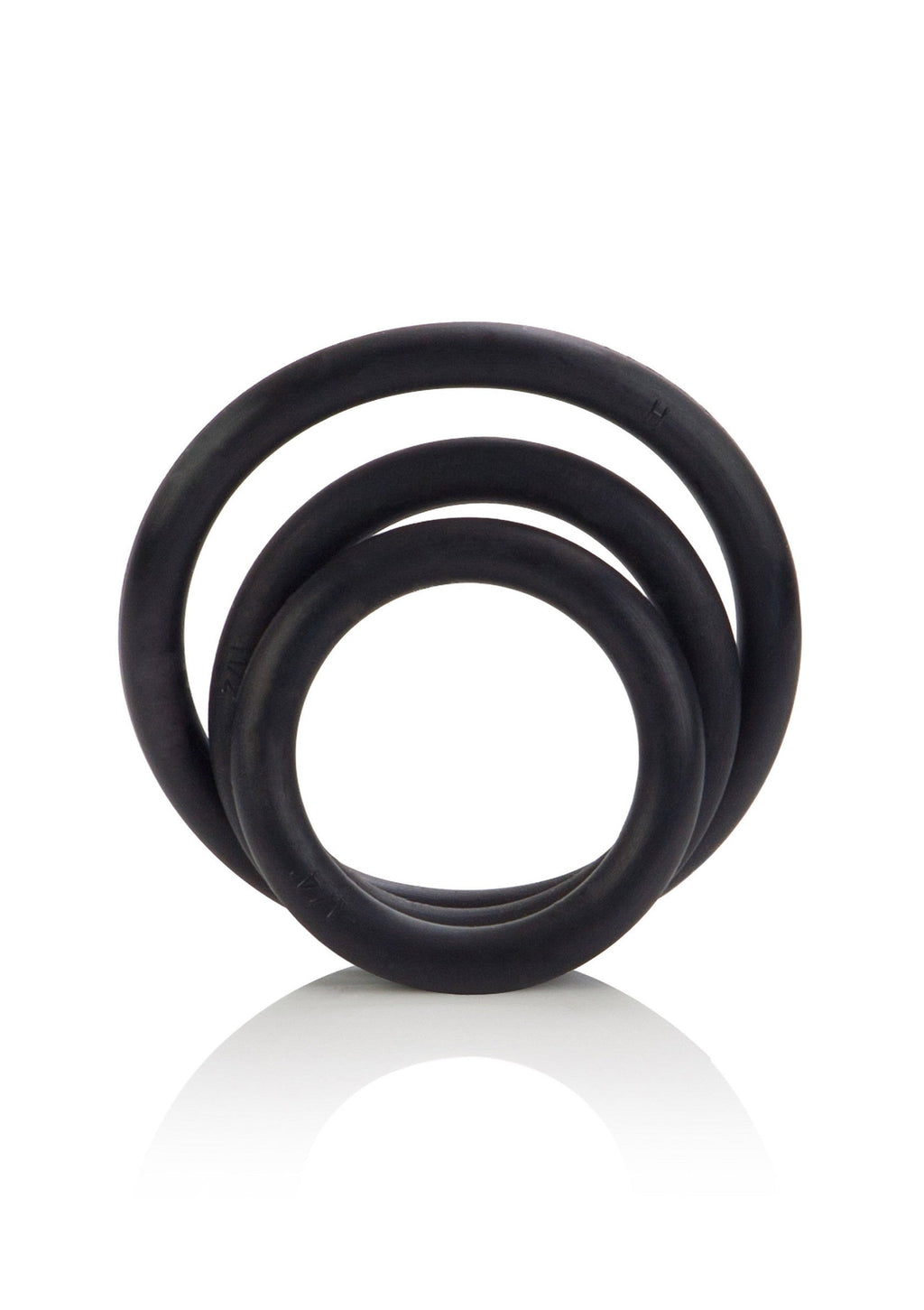 Set of 3 black rubber rings