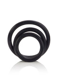 Set of 3 black rubber rings