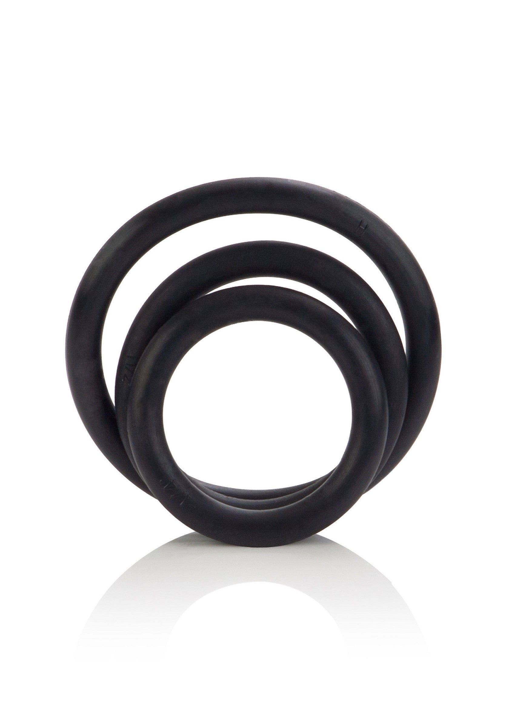 Set of 3 black rubber rings