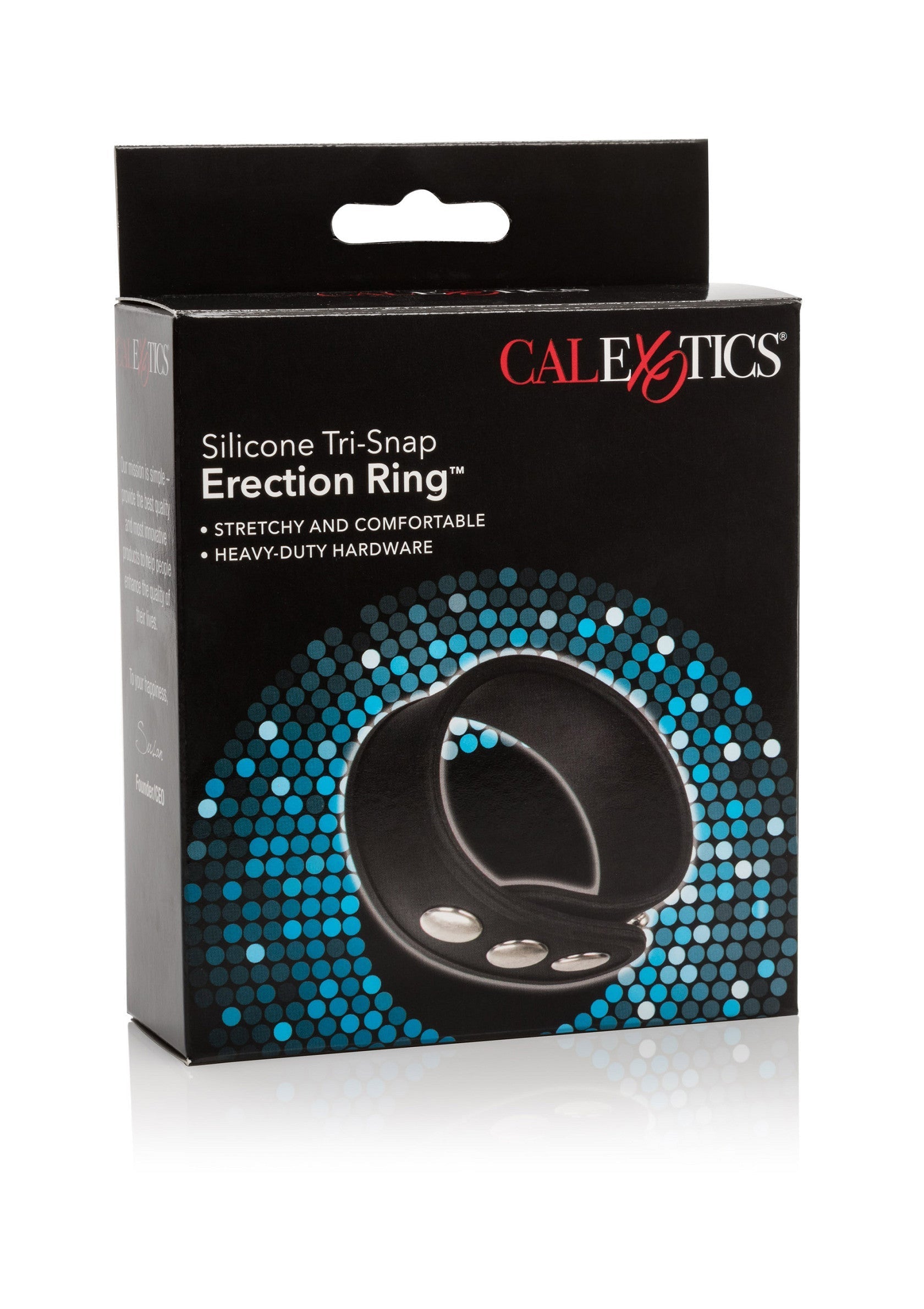 Black silicone 3-shot erection ring
