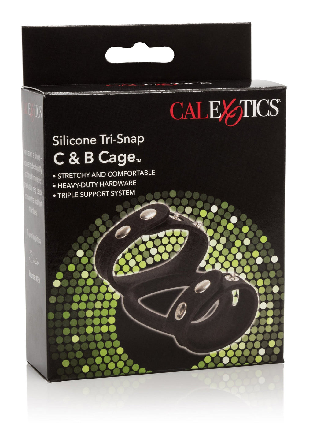 Gabbia in silicone Tri-Snap N&B nera