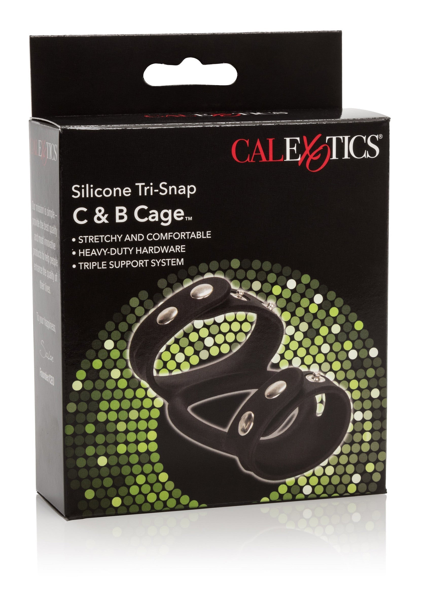 Gabbia in silicone Tri-Snap N&B nera