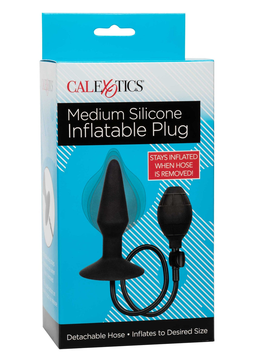 Plug anale gonfiabile medio nero