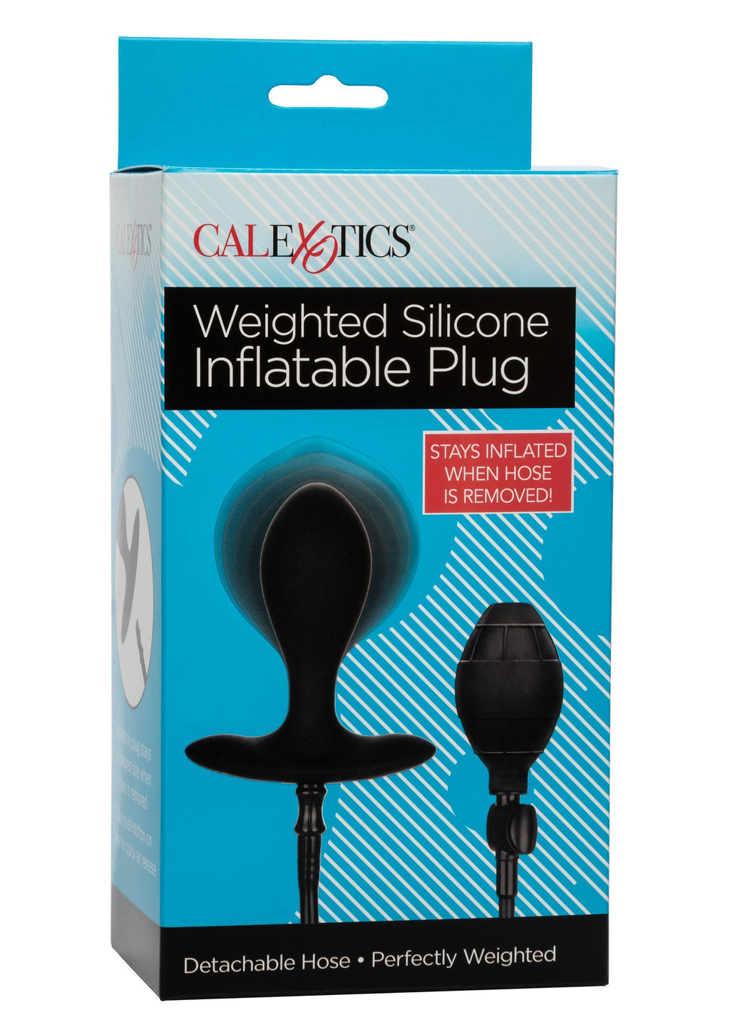 Black Silicone Inflatable Butt Plug