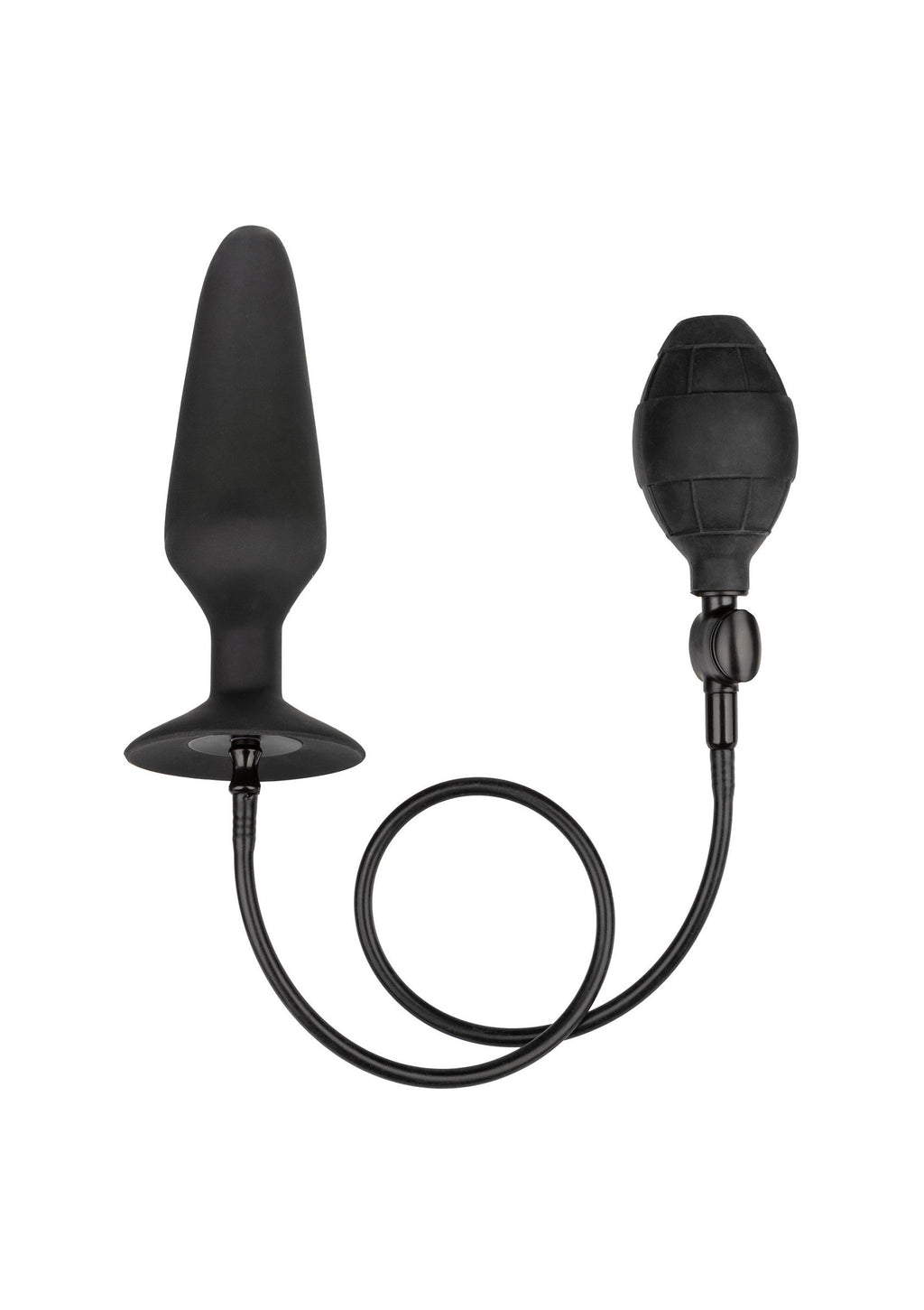 Black XL inflatable silicone butt plug