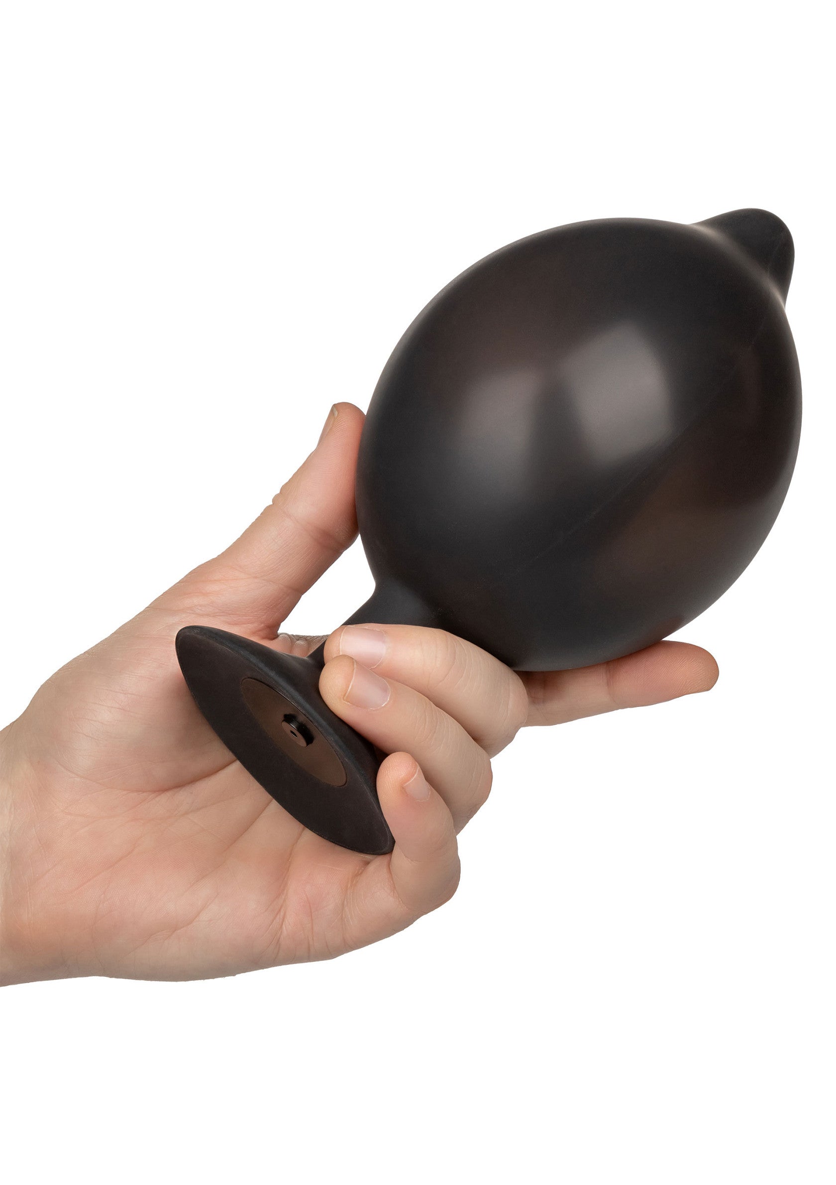 Black XL inflatable silicone butt plug