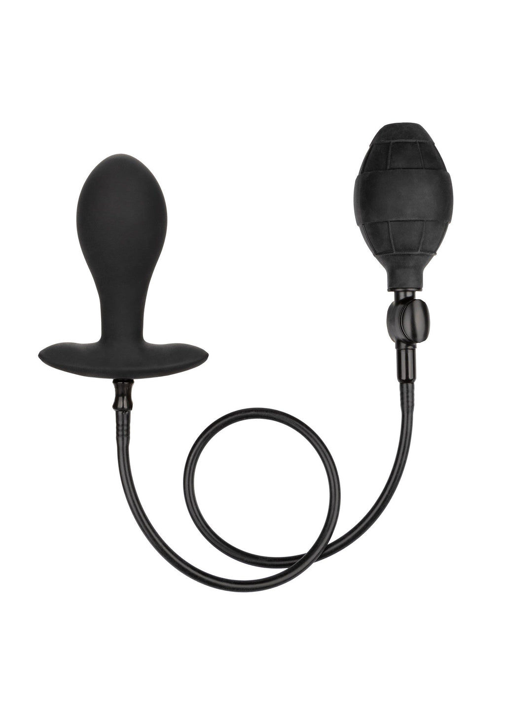 Plug anale gonfiabile ponderato nero grande