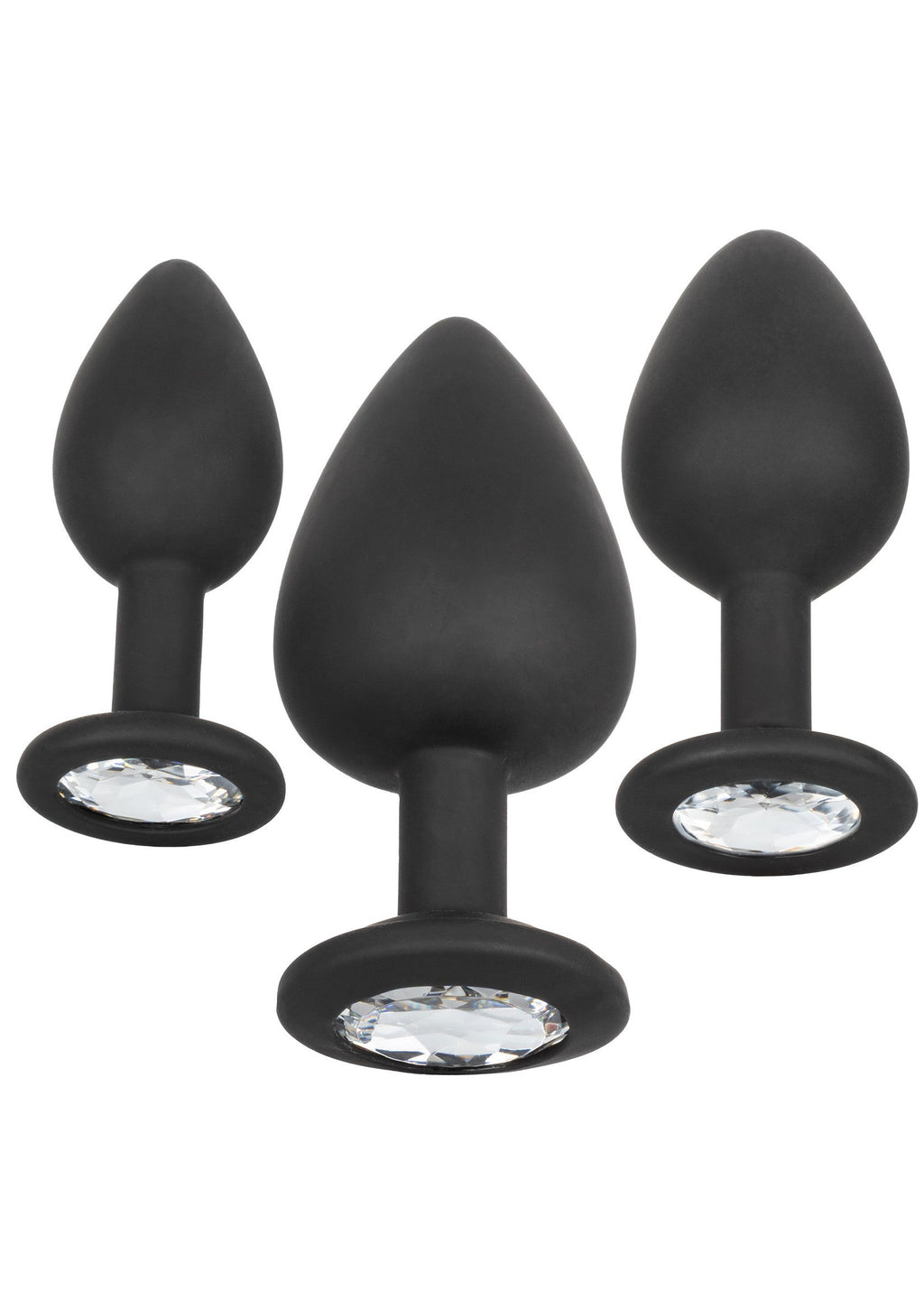 Anal silicone kit with black gems