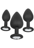 Anal silicone kit with black gems