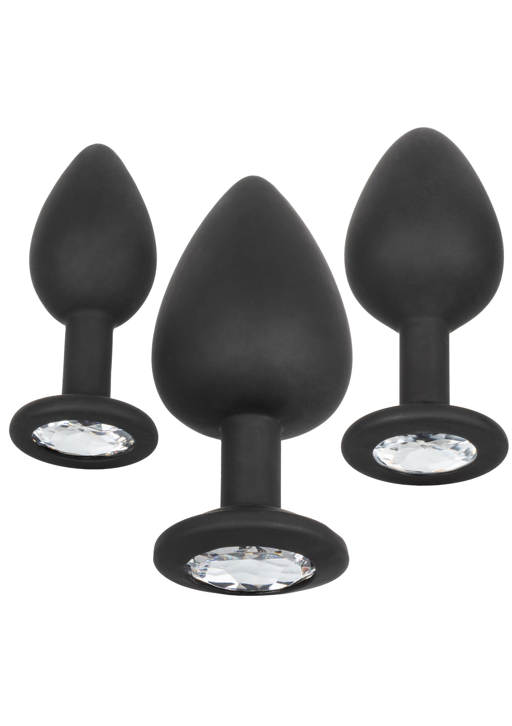 Anal silicone kit with black gems