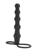 Double bridle with black silicone beads