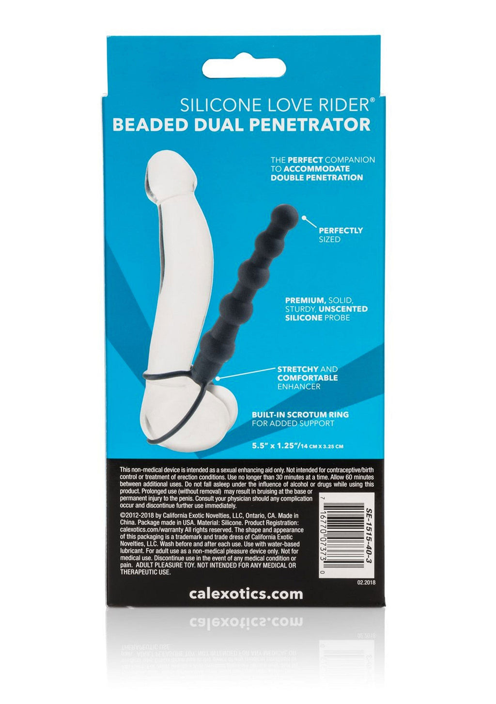 Black beaded double dildo