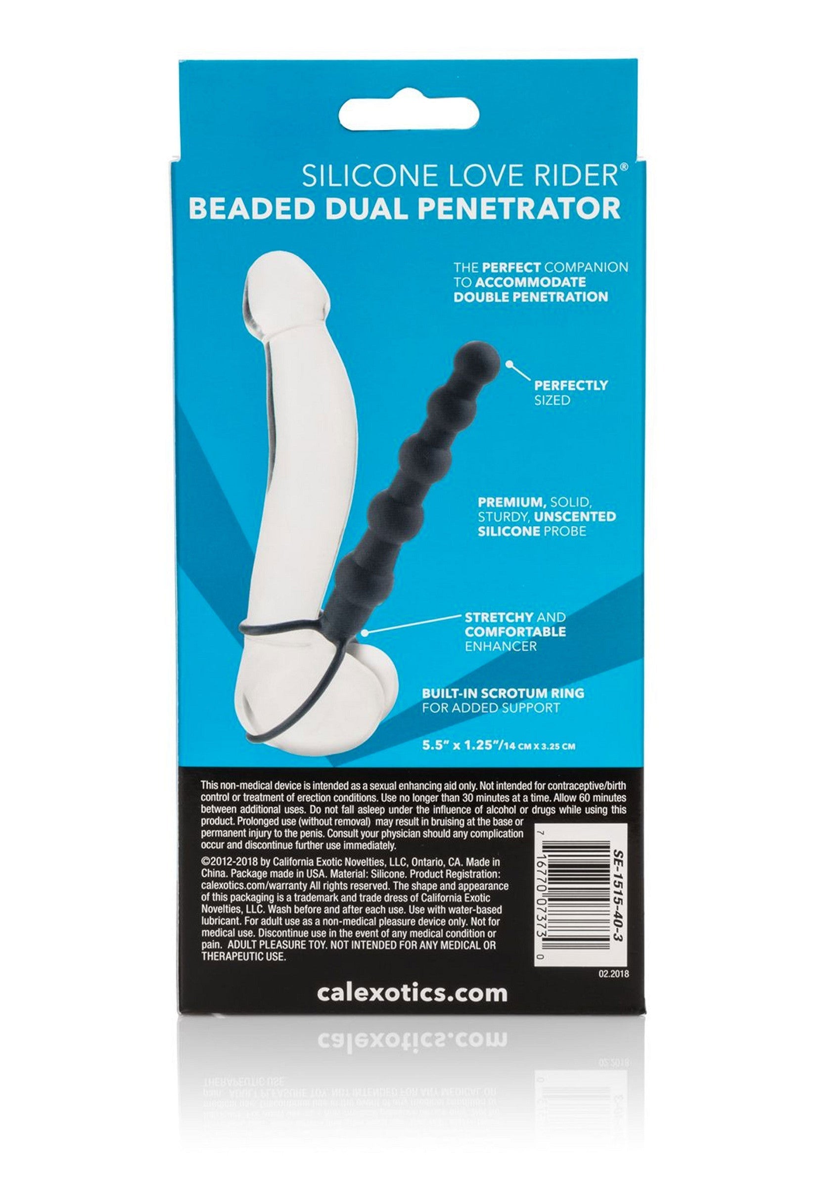 Black beaded double dildo