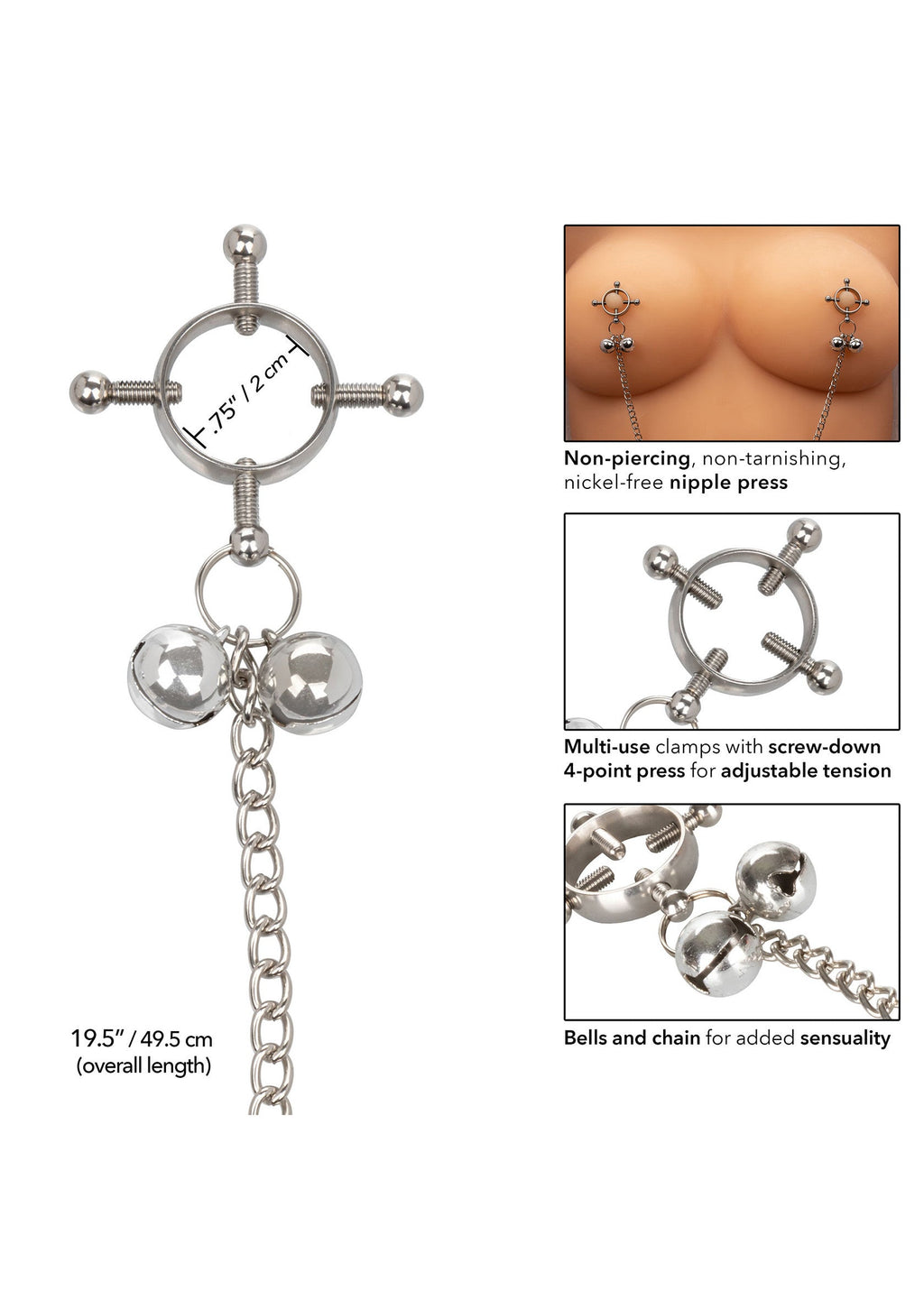 4-point nipple press with metal bells