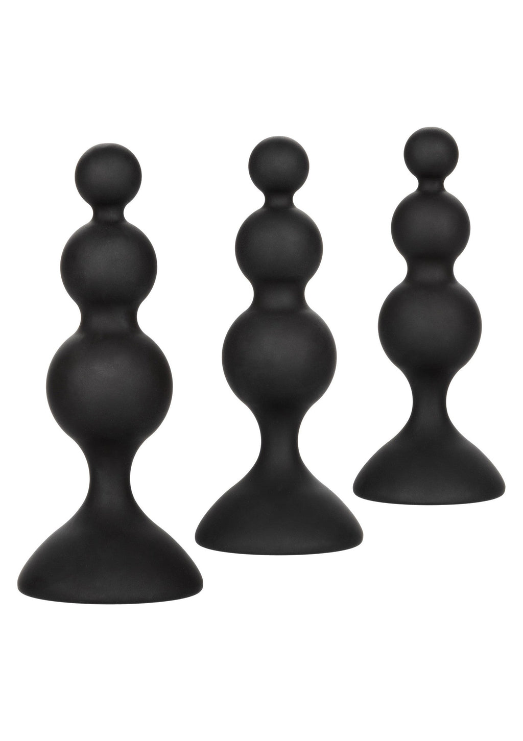 Set di perline anali in silicone nero