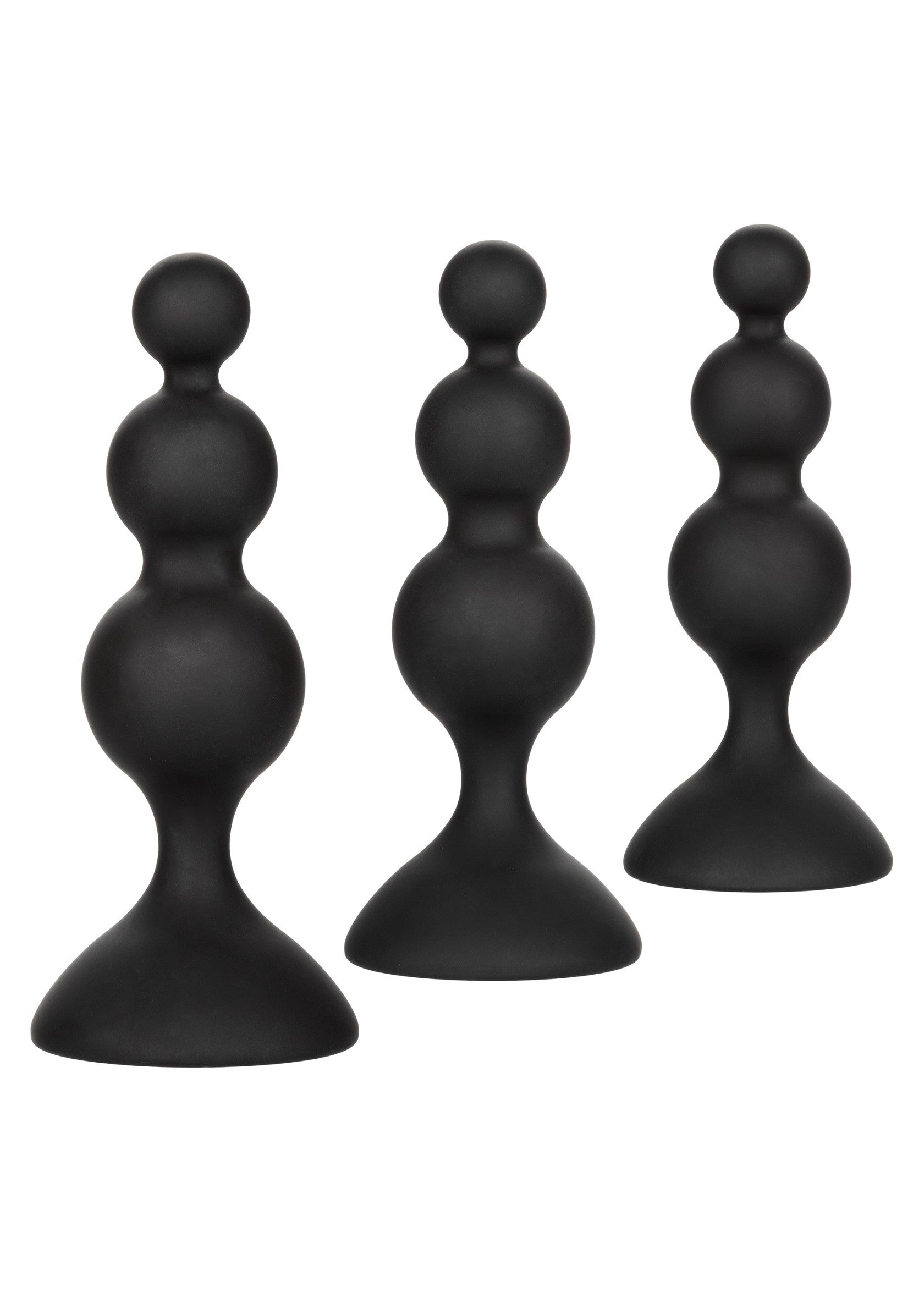 Set di perline anali in silicone nero