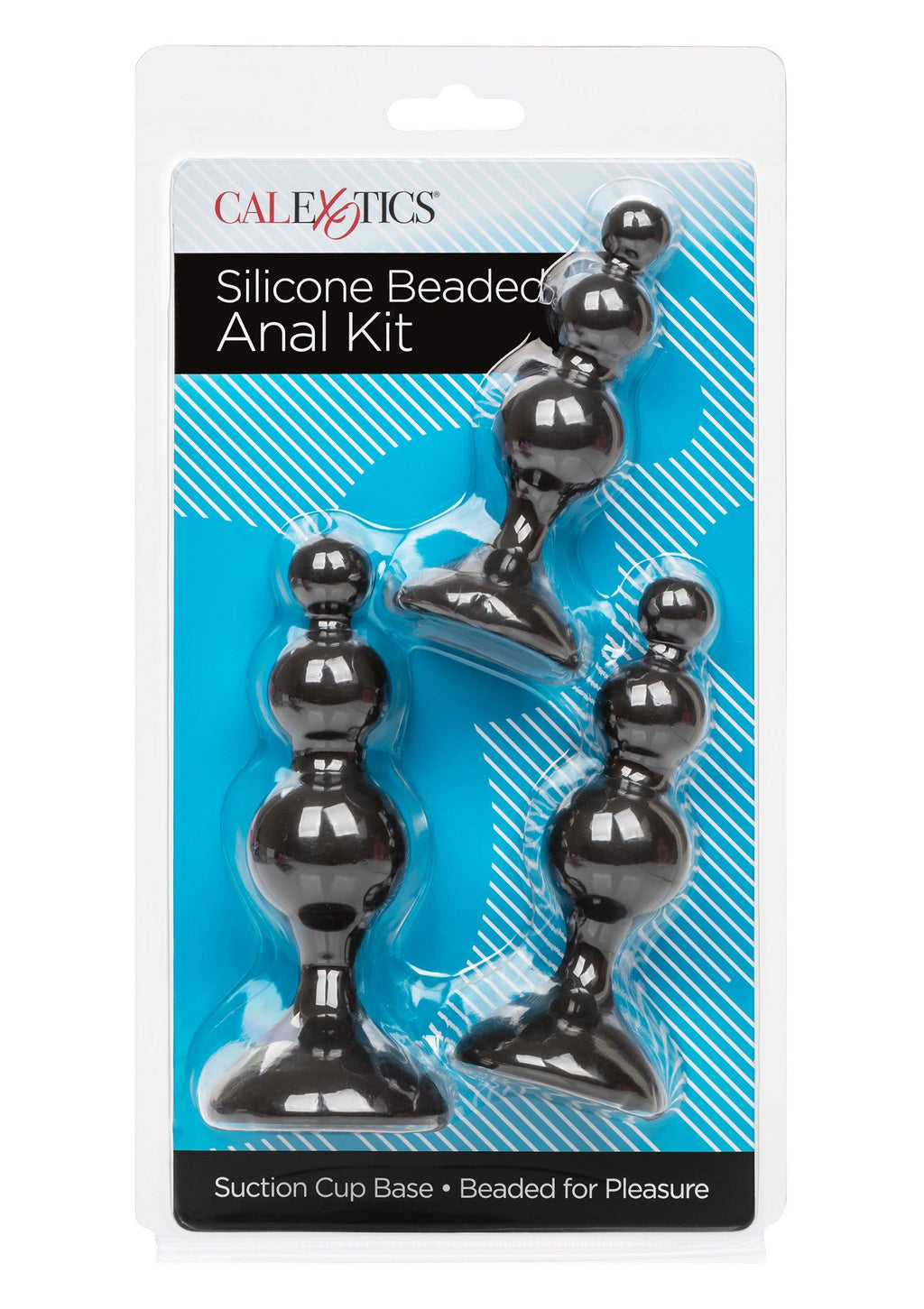 Set di perline anali in silicone nero