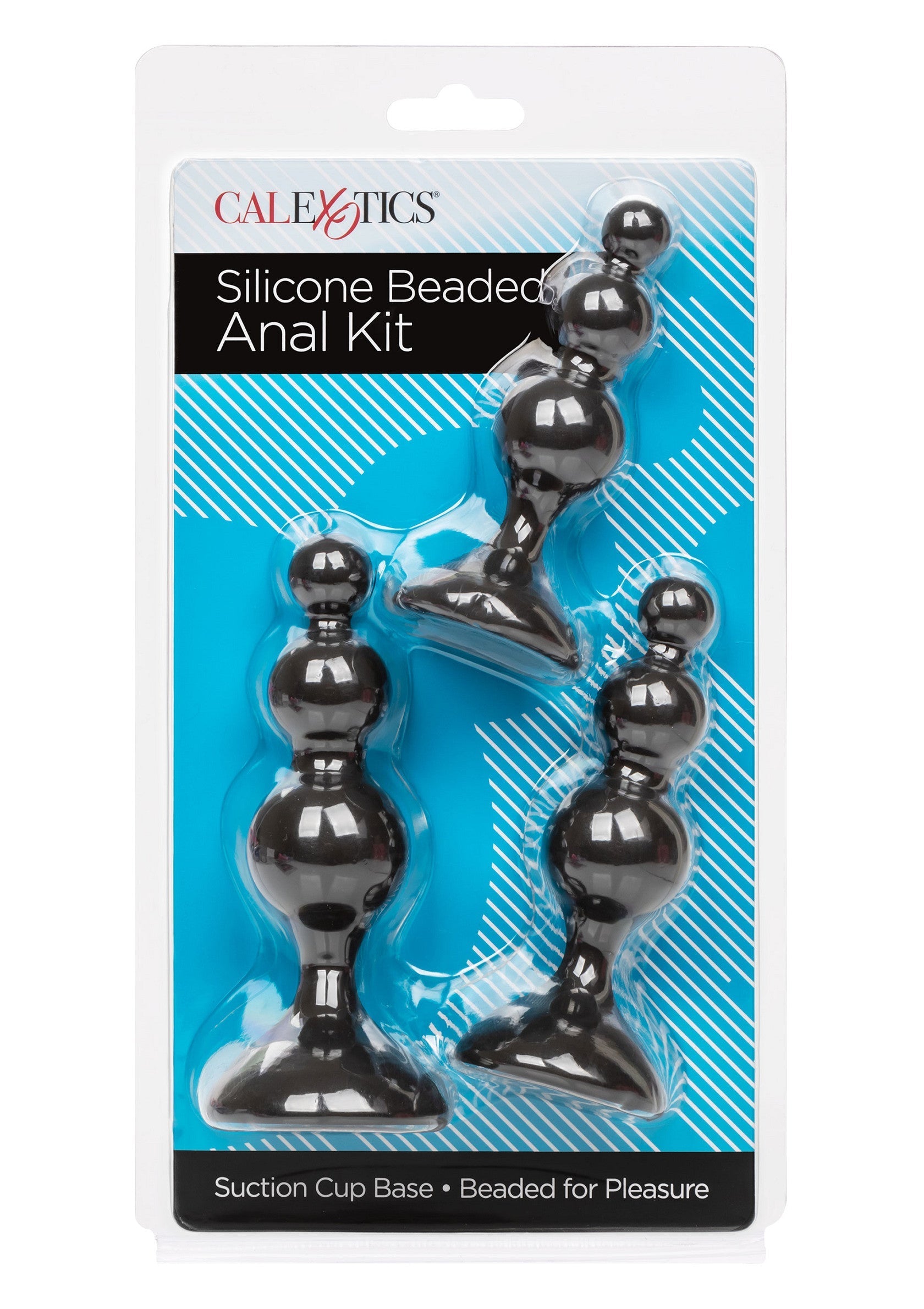 Set di perline anali in silicone nero