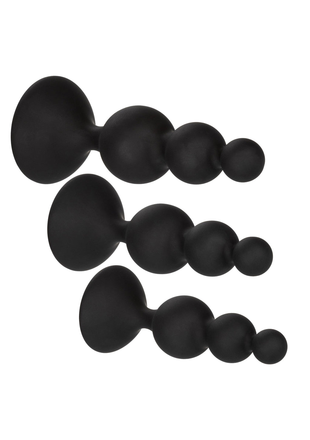 Set di perline anali in silicone nero