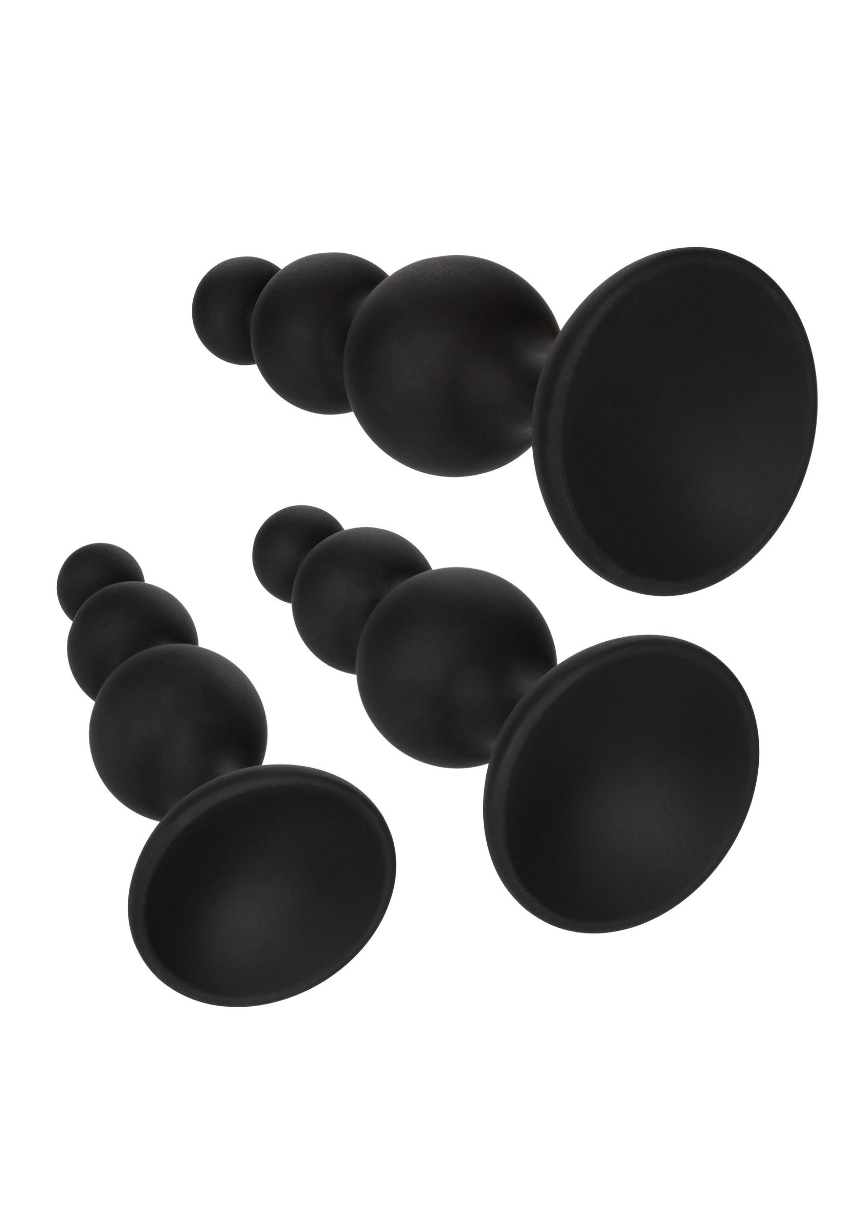 Set di perline anali in silicone nero