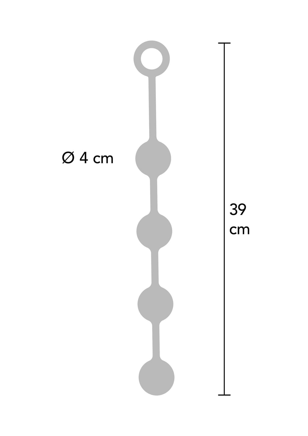 Heavy black anal beads