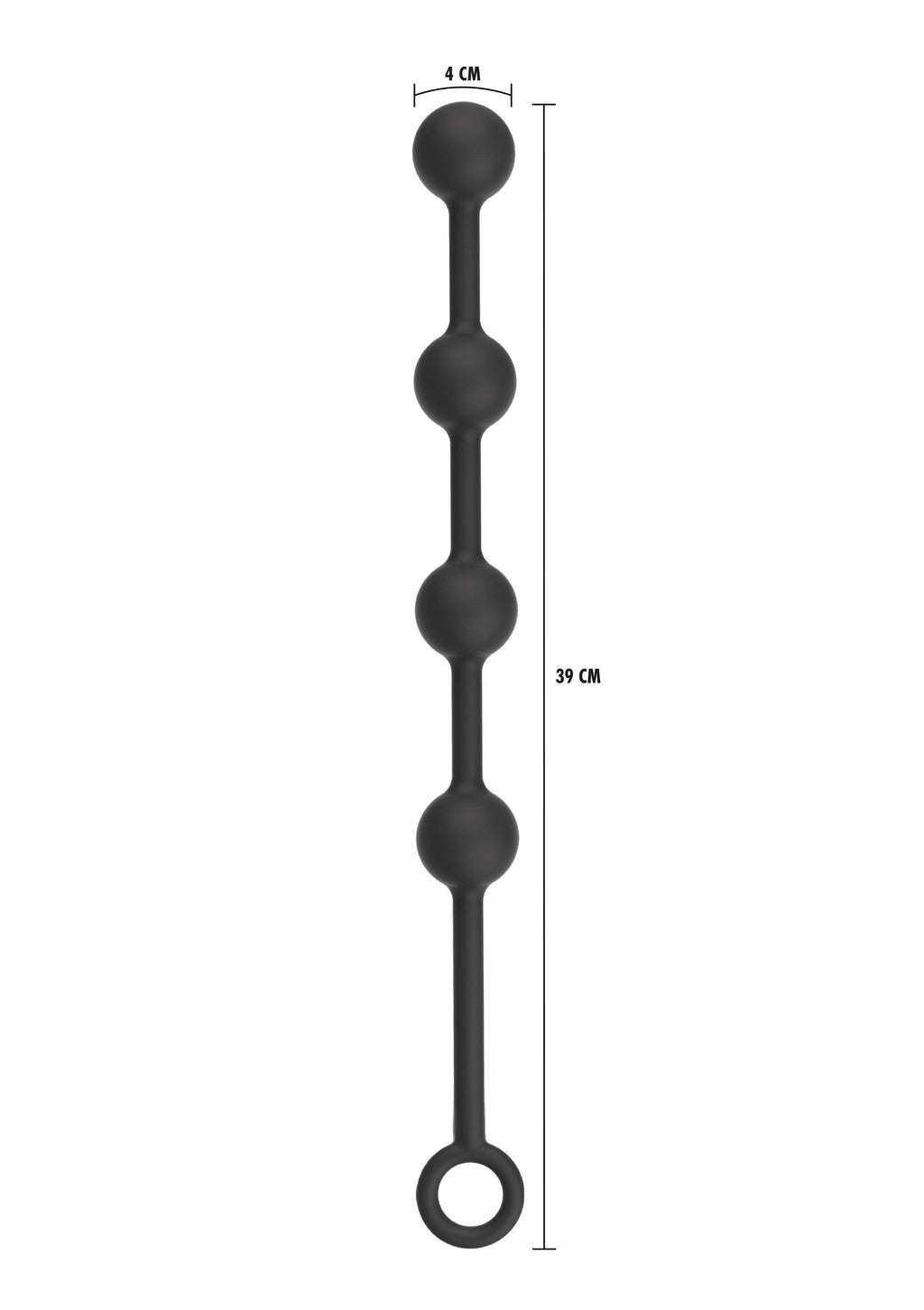 Heavy black anal beads