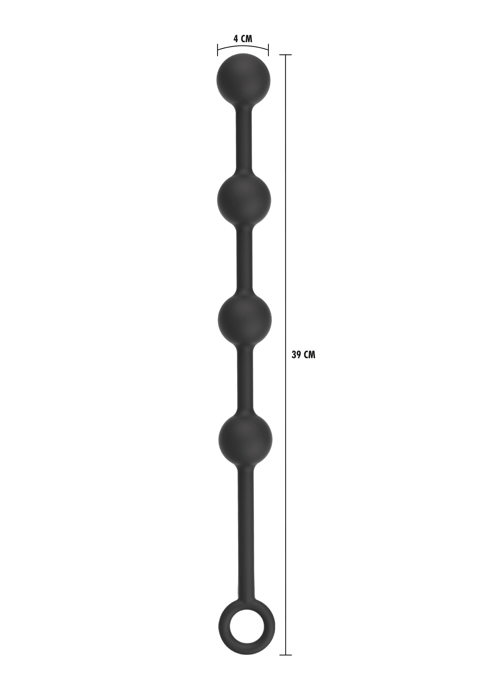 Heavy black anal beads