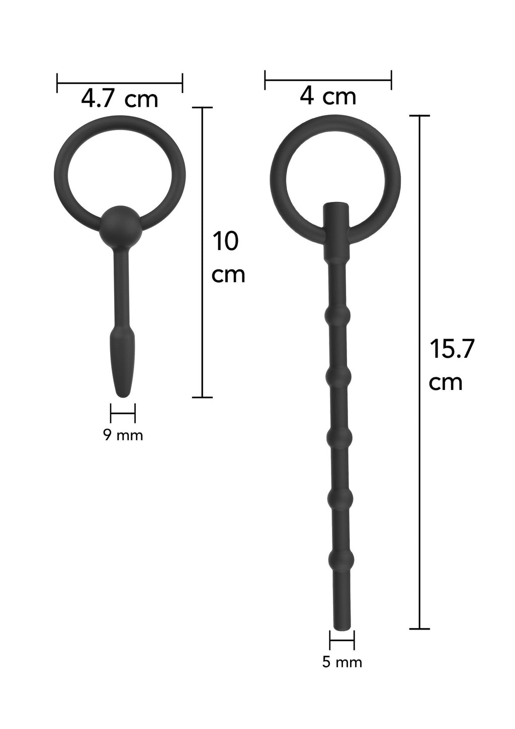 Advanced 2 pezzi neri set di tappi per pene