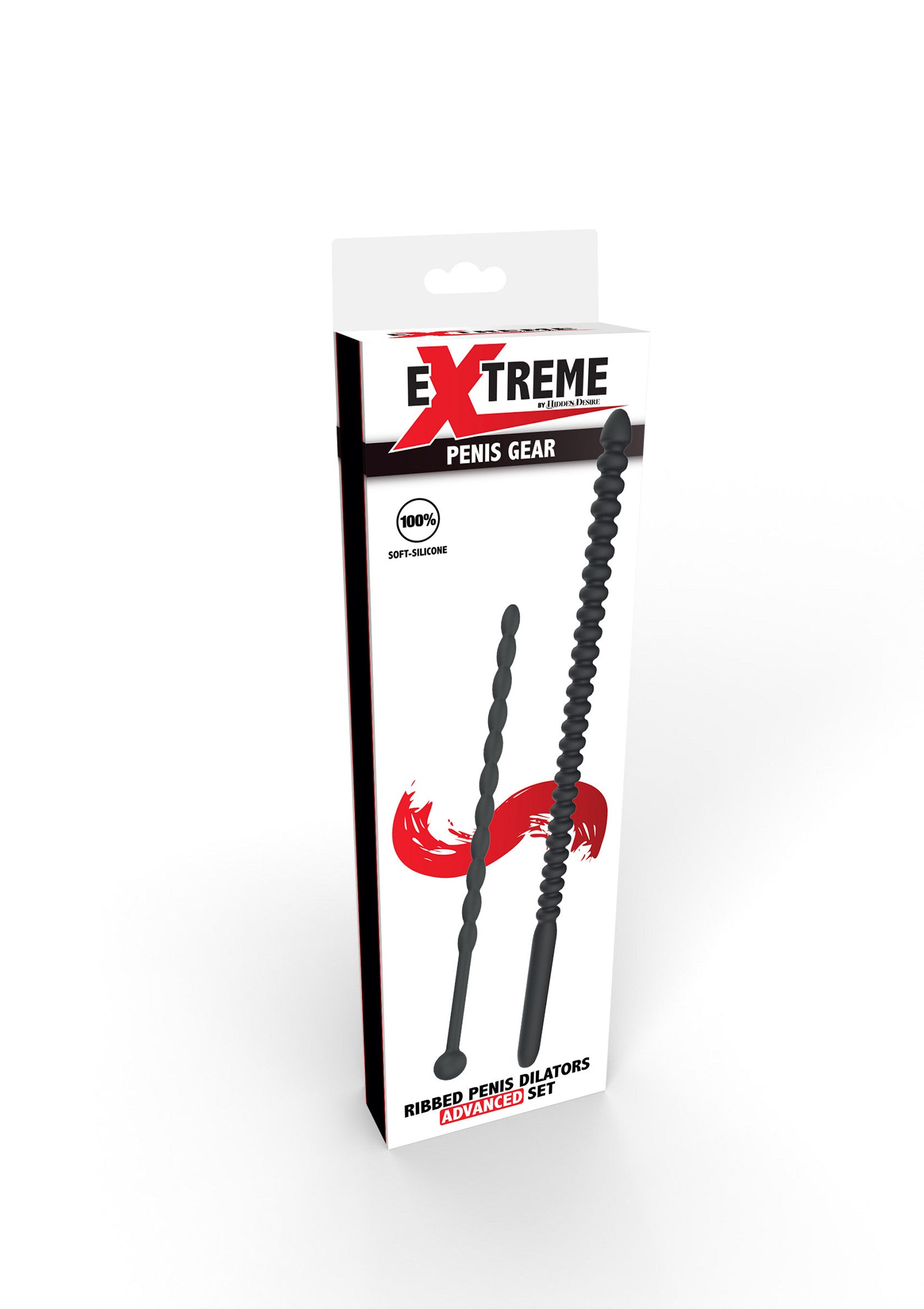 Penile Dilators Ribbed Advanced 2 Piece Black