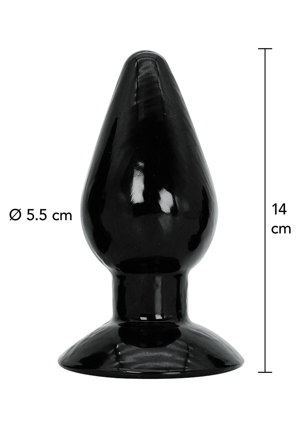 Butt plug anale grande 14 cm nero
