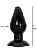 Butt plug anale grande 14 cm nero