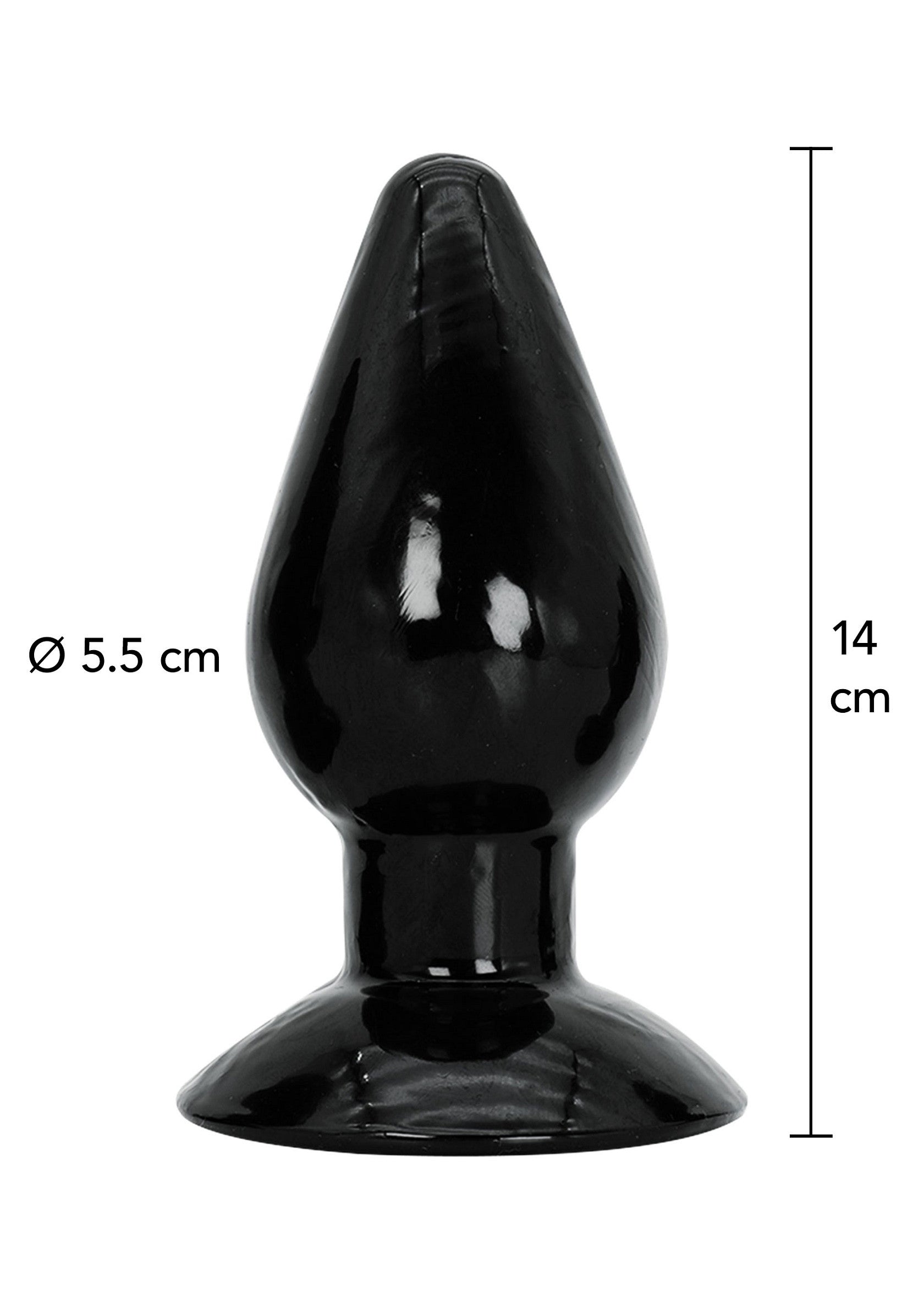 Butt plug anale grande 14 cm nero