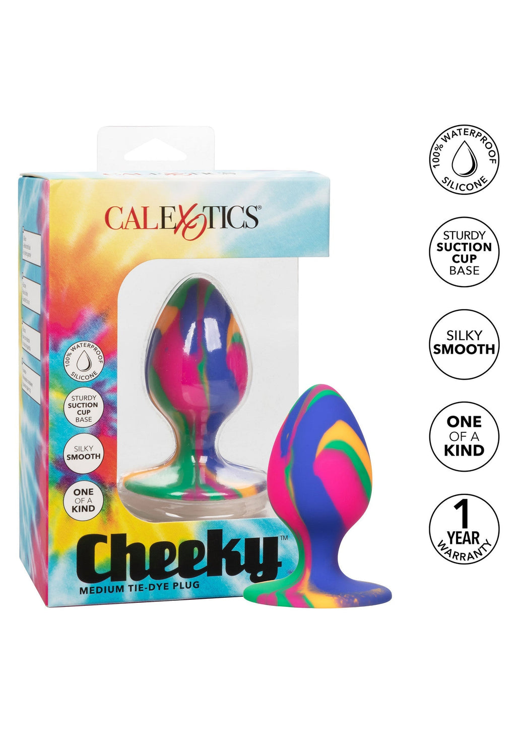 Plug anale Cheeky Medium Tie-Dye multicolore