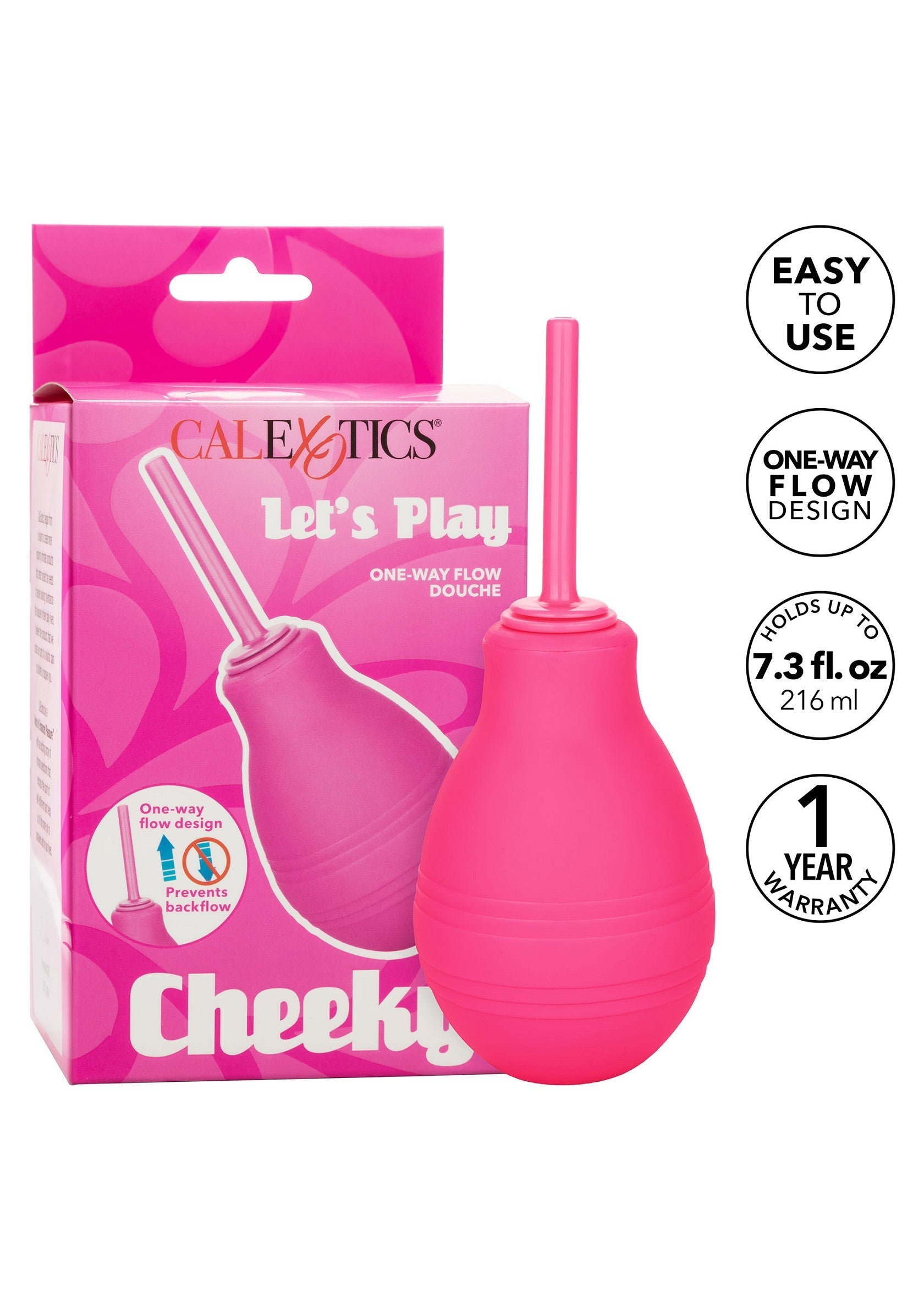 Pink cheeky one-way flow shower